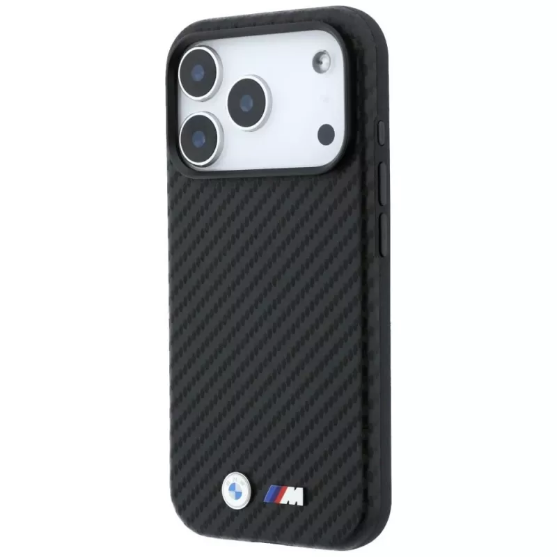 Funda MagSafe BMW M Carbon Metal Logo para iPhone 18 Pro Max / 17 Pro Max - Negro