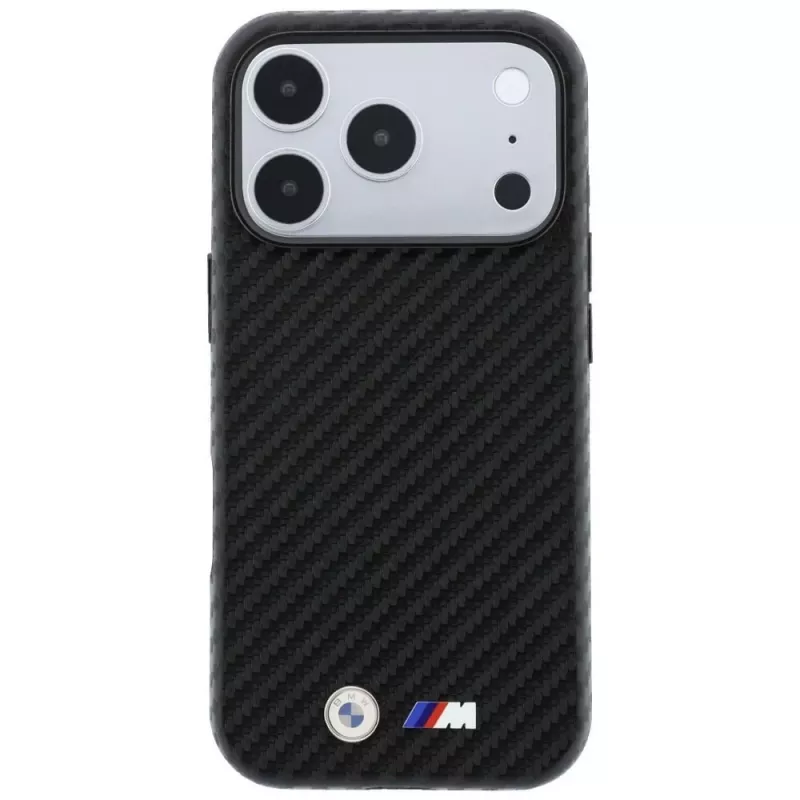 Funda MagSafe BMW M Carbon Metal Logo para iPhone 18 Pro Max / 17 Pro Max - Negro