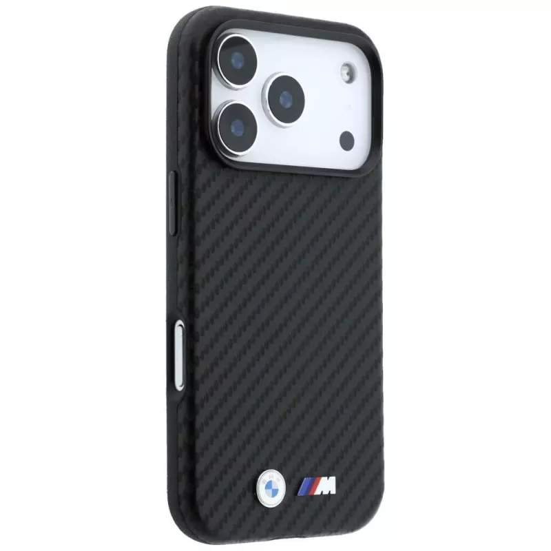 Funda MagSafe BMW M Carbon Metal Logo para iPhone 18 Pro Max / 17 Pro Max - Negro