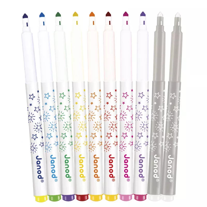 Rotuladores de fieltro mágicos Janod con cambio de color, 10 colores