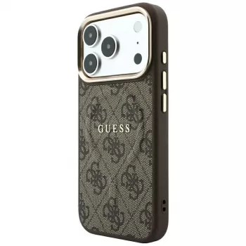 Funda MagSafe GUESS Embossed 4G Classic para iPhone 17 Pro Max / 18 Pro Max - Marrón