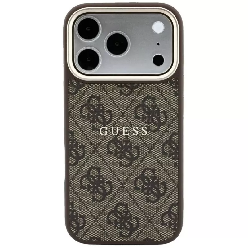 Funda MagSafe GUESS Embossed 4G Classic para iPhone 17 Pro Max / 18 Pro Max - Marrón