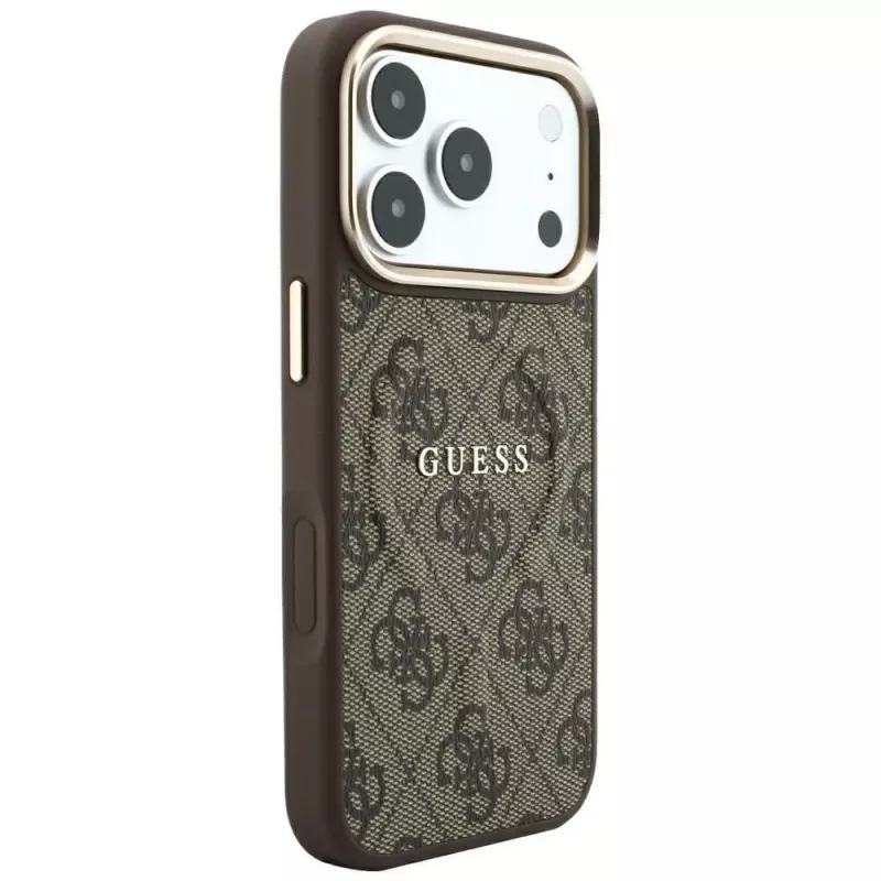 Funda MagSafe GUESS Embossed 4G Classic para iPhone 17 Pro Max / 18 Pro Max - Marrón