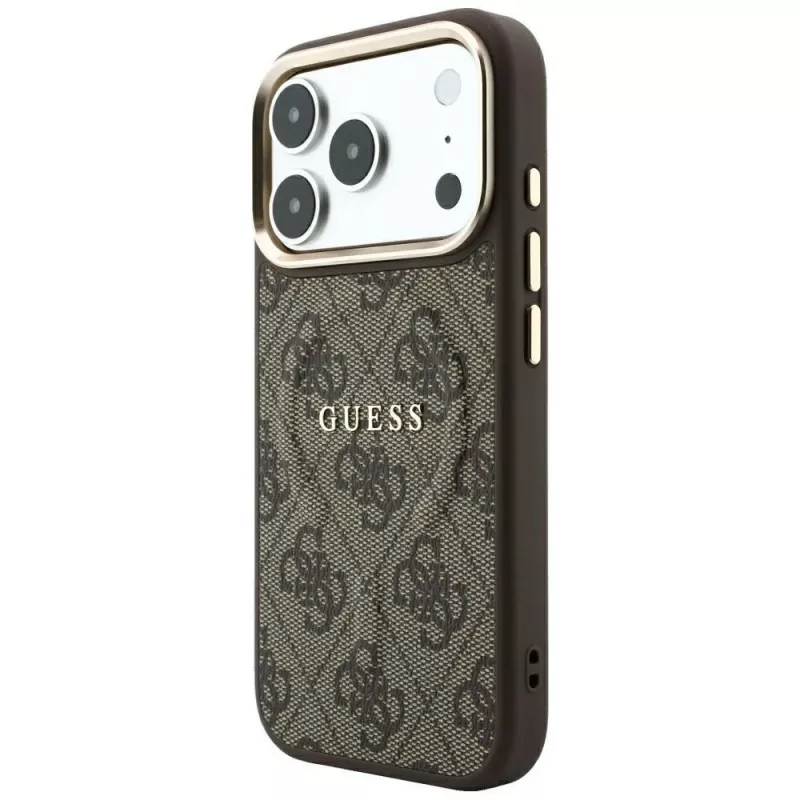 Funda MagSafe GUESS Embossed 4G Classic para iPhone 17 Pro / 18 Pro - Marrón