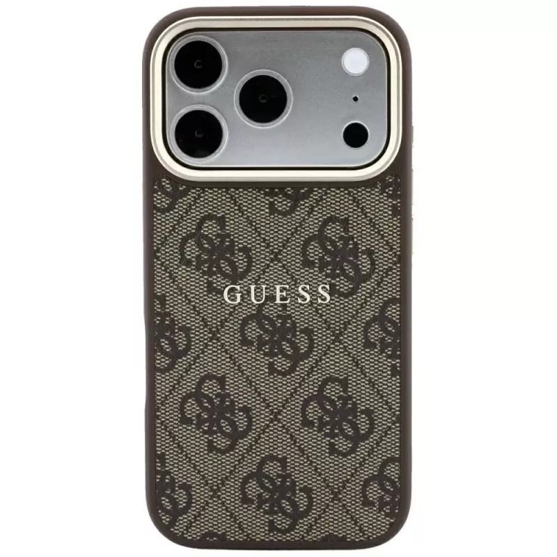 Funda MagSafe GUESS Embossed 4G Classic para iPhone 17 Pro / 18 Pro - Marrón