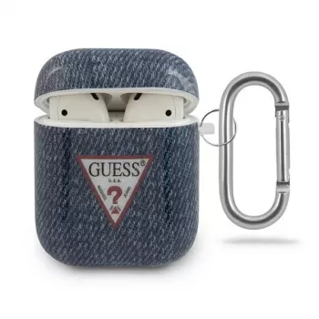 Funda GUESS GUACA2TPUJULDB para AirPods 1/2, Azul oscuro, Jeans Collection