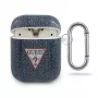 Funda GUESS GUACA2TPUJULDB para AirPods 1/2, Azul oscuro, Jeans Collection