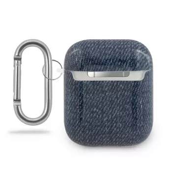 Funda GUESS GUACA2TPUJULDB para AirPods 1/2, Azul oscuro, Jeans Collection