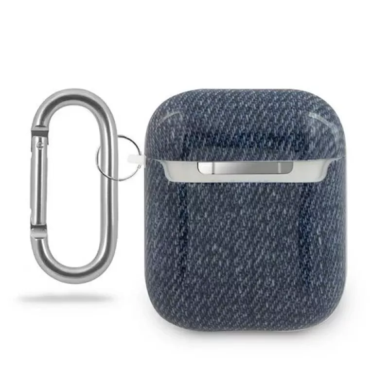 Funda GUESS GUACA2TPUJULDB para AirPods 1/2, Azul oscuro, Jeans Collection