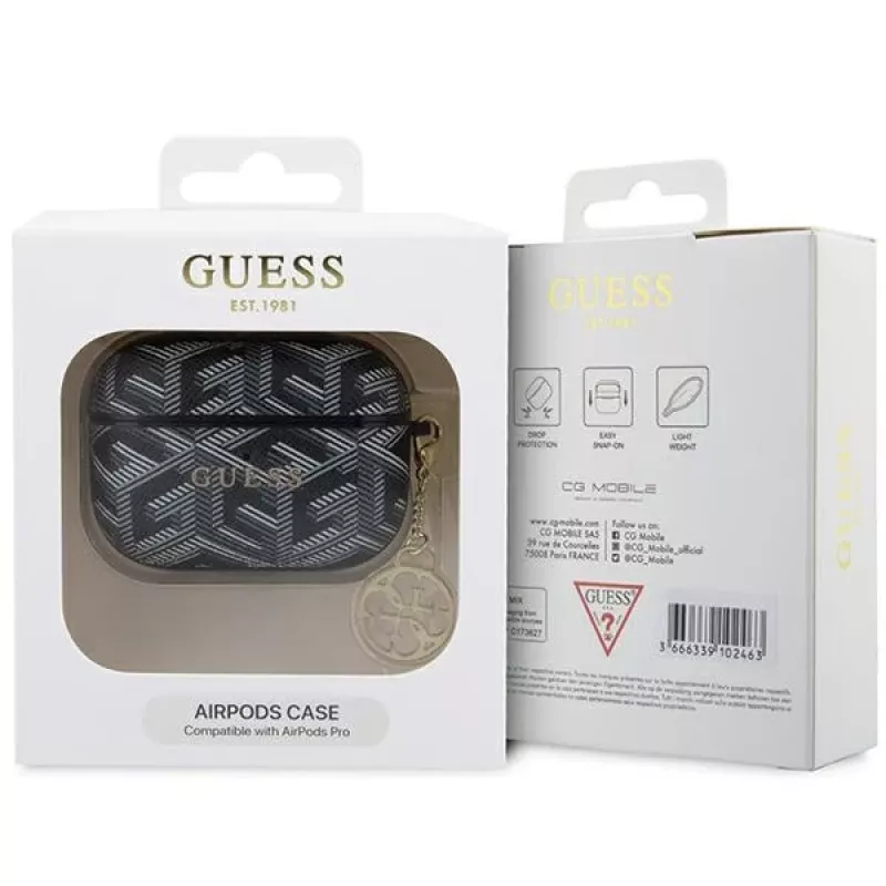 Funda GUESS GCube Charm para AirPods Pro - Negro