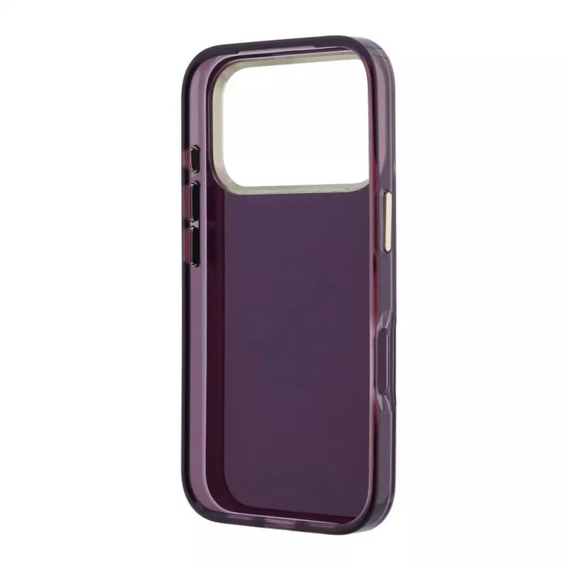 Funda protectora trasera GUESS 4G Script Metal para Apple iPhone 18 Pro / 17 Pro - Borgoña
