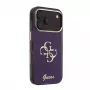 Funda protectora trasera GUESS 4G Script Metal para Apple iPhone 18 Pro / 17 Pro - Borgoña