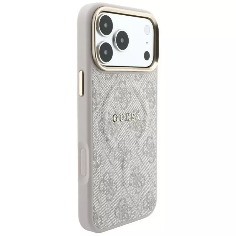 Funda MagSafe GUESS Embossed 4G Classic para iPhone 17 Pro / 18 Pro - Rosa