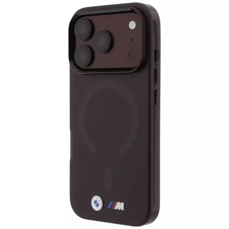 Funda MagSafe BMW M IML Frosted Metal Logo & Trims para iPhone 18 Pro Max / 17 Pro Max - Borgoña