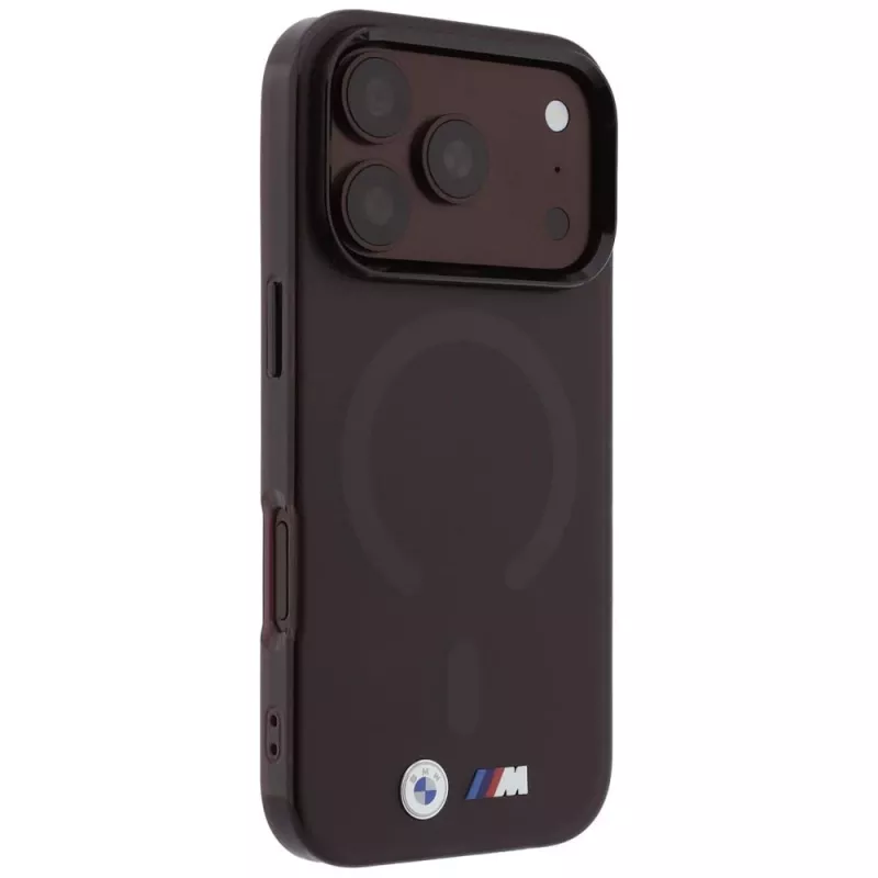 Funda MagSafe BMW M IML Frosted Metal Logo & Trims para iPhone 18 Pro Max / 17 Pro Max - Borgoña