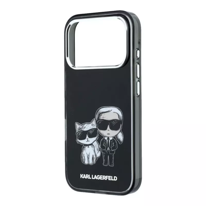 Funda MagSafe Karl Lagerfeld Karl & Choupette Bodies Sketch Print para iPhone 18 Pro Max / 17 Pro Max - Negro