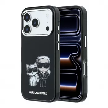 Funda MagSafe Karl Lagerfeld Karl & Choupette Bodies Sketch Print para iPhone 18 Pro Max / 17 Pro Max - Negro