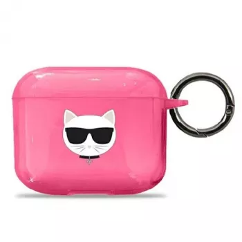 Karl Lagerfeld KLA3UCHFP Funda para AirPods 3 Rosa Choupette