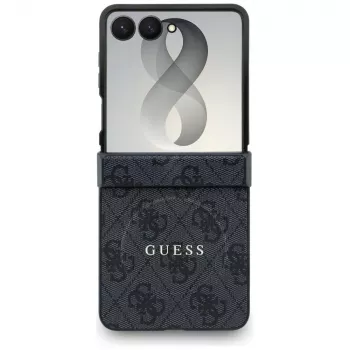 GUESS Funda MagSafe 4G Classic para Samsung Galaxy Z Flip8 - Negro
