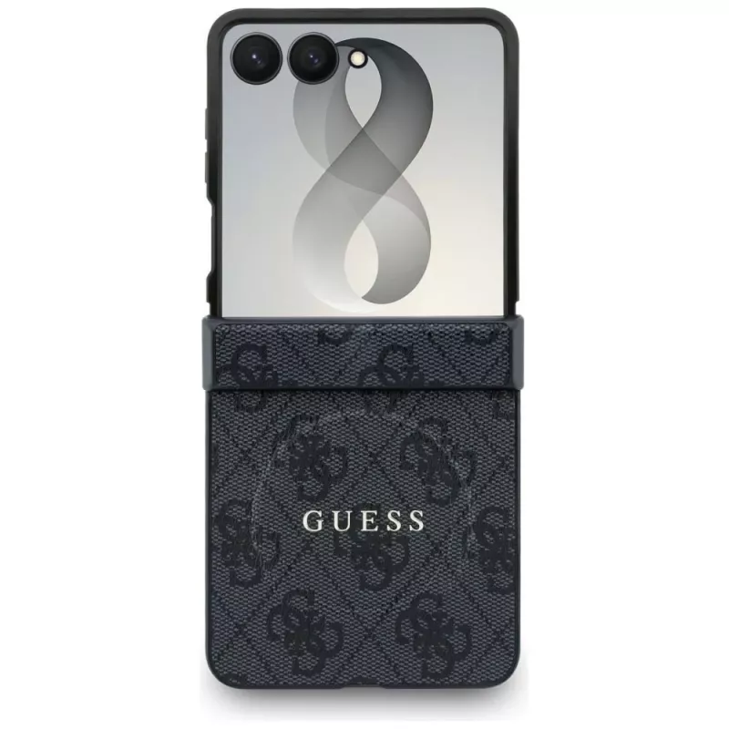 GUESS Funda MagSafe 4G Classic para Samsung Galaxy Z Flip8 - Negro