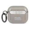Karl Lagerfeld KLA3UKHGK Funda para AirPods 3 Negra Brillo Cabeza de Karl
