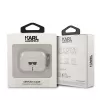 Karl Lagerfeld KLA3UKHGS Funda para AirPods 3 Plata Brillo Cabeza de Karl