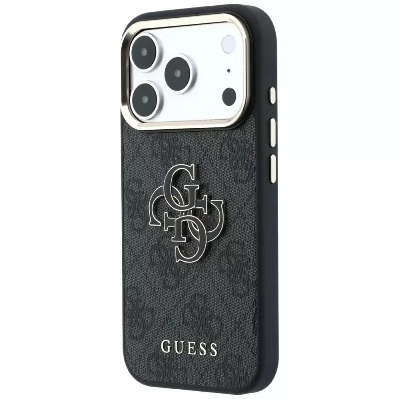 GUESS Funda 4G y Big Resin Logo para iPhone 17 Pro Max / 18 Pro Max - Negro
