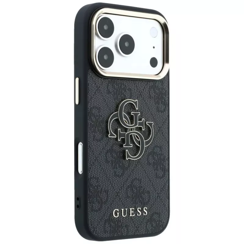 GUESS Funda 4G y Big Resin Logo para iPhone 17 Pro Max / 18 Pro Max - Negro