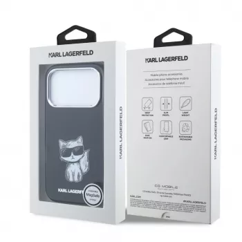 Karl Lagerfeld Funda MagSafe IML Choupette Body Sketch Print para iPhone 18 Pro Max / 17 Pro Max - Negro