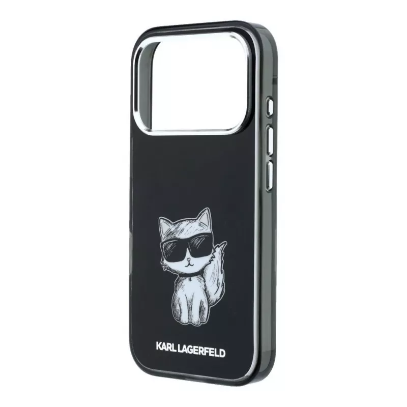 Karl Lagerfeld Funda MagSafe IML Choupette Body Sketch Print para iPhone 18 Pro Max / 17 Pro Max - Negro