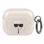 Karl Lagerfeld KLA3UKHGD Funda para AirPods 3 Glitter Oro Cabeza de Karl