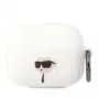 Karl Lagerfeld KLAPRUNIKH Funda para AirPods Pro Blanca Silicona Karl Head 3D