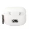 Karl Lagerfeld KLAPRUNIKH Funda para AirPods Pro Blanca Silicona Karl Head 3D