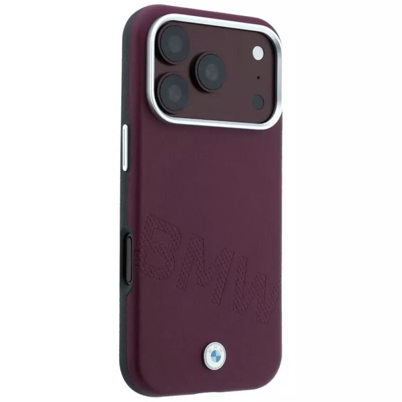 BMW Funda MagSafe Sign Inclined Deboss Letters para iPhone 18 Pro Max / 17 Pro Max - Burdeos