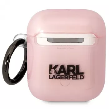 Karl Lagerfeld Funda Ikonik Choupette para AirPods 1/2 Rosa