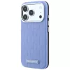 Karl Lagerfeld Funda MagSafe Grained Mono Resin Logo para iPhone 18 Pro Max / 17 Pro Max - Azul claro