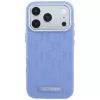 Karl Lagerfeld Funda MagSafe Grained Mono Resin Logo para iPhone 18 Pro Max / 17 Pro Max - Azul claro