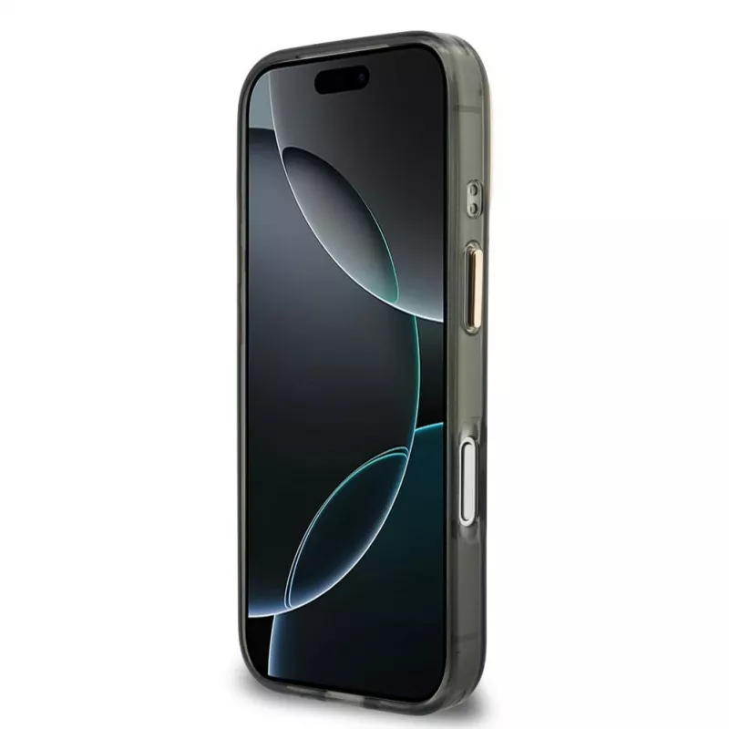 GUESS Funda IML 4G Script Metal para iPhone 18 Pro / 17 Pro - Negro