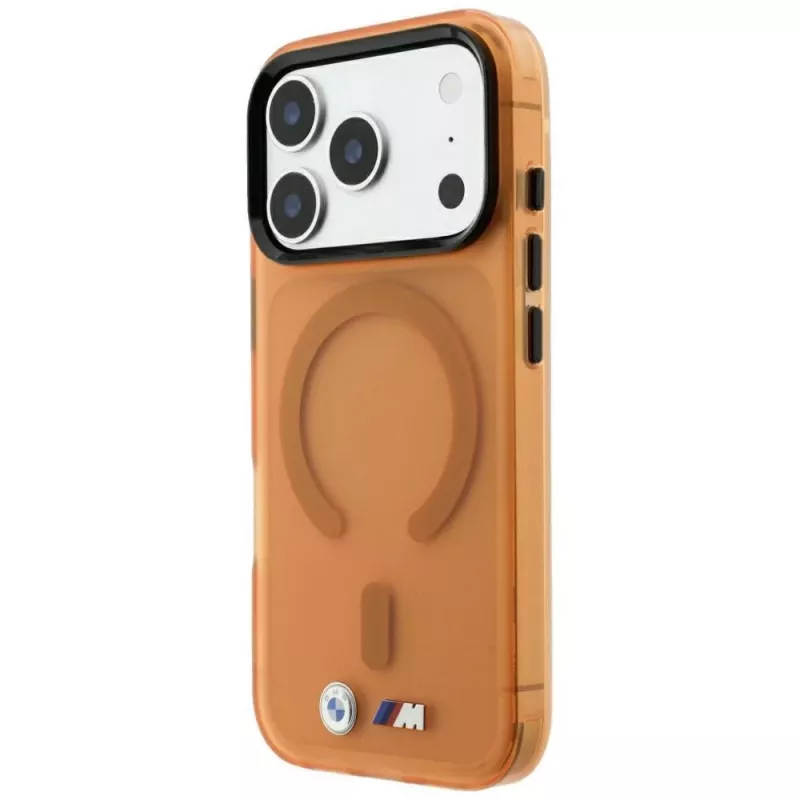BMW M Funda MagSafe IML Frosted Metal Logo & Trims para iPhone 18 Pro / 17 Pro - Naranja