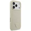 GUESS Funda MagSafe Croco Triangle Logo para iPhone 17 Pro - Oro