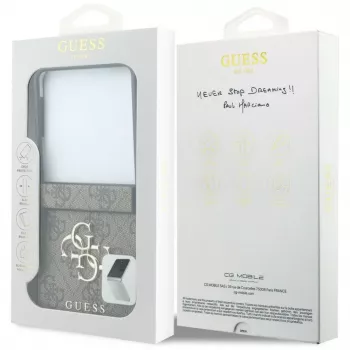 GUESS Carcasa rígida Big 4G Logo para Samsung Galaxy Z Flip4 - Marrón