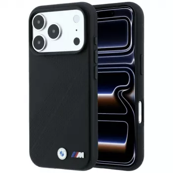 BMW M Funda MagSafe Tire Track Metal Logo para iPhone 18 Pro Max / 17 Pro Max - Negro