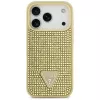 GUESS Funda Rhinestone Triangle Logo para iPhone 17 Pro - Oro