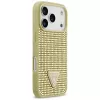 GUESS Funda Rhinestone Triangle Logo para iPhone 17 Pro - Oro