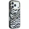 Karl Lagerfeld Funda MagSafe IML Signature Zebra Glitter para iPhone 18 Pro / 17 Pro - Oro