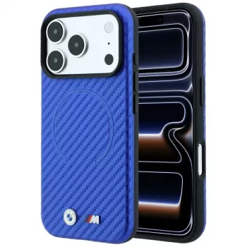 BMW M Funda MagSafe Carbon Printed Ring para iPhone 18 Pro Max / 17 Pro Max - Azul