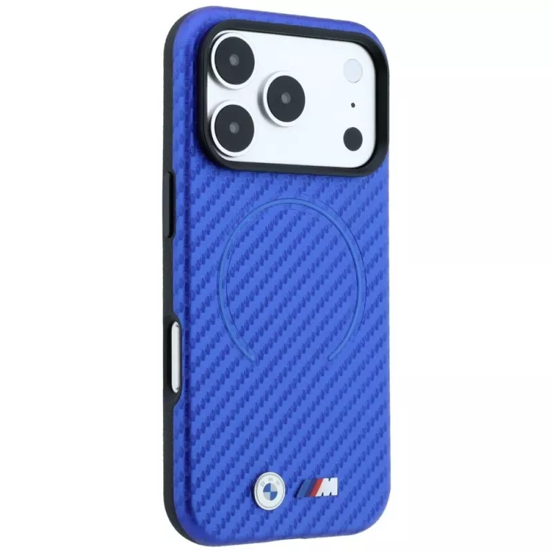 BMW M Funda MagSafe Carbon Printed Ring para iPhone 18 Pro Max / 17 Pro Max - Azul