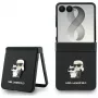 Karl Lagerfeld Funda Karl & Choupette Saffiano Pins para Samsung Galaxy Z Flip8 - Negro
