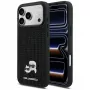 Karl Lagerfeld Funda Rhinestones Karl & Choupette Pin para iPhone 17 Pro Max - Negro