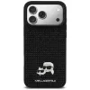 Karl Lagerfeld Funda Rhinestones Karl & Choupette Pin para iPhone 17 Pro Max - Negro